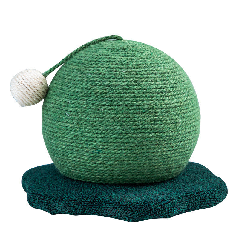 HKM-786387 Big Orange Cherry Cat Climbing Toy with Sisal-Covered Scratch Posts for Cats and Kittens