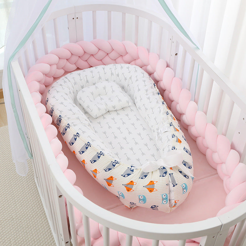 HKM-786387 Foldable Portable Bionic Baby Bed with Removable Cotton, Anti-Pressure Comfort