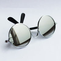 HKM-786387 Reflective Fashion Accessory Mirror for Small Pets - Colorful Metal Frame with Non-Slip Glasses Bands