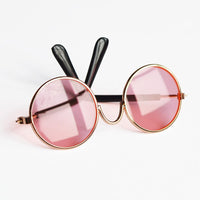 HKM-786387 Reflective Fashion Accessory Mirror for Small Pets - Colorful Metal Frame with Non-Slip Glasses Bands