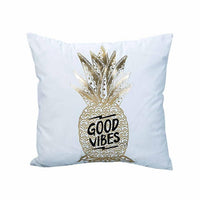 HKM-786451 Floral Pineapple Design European Style Plush Pillow 45x45CM