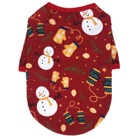HKM-786707 Cozy Cotton Christmas Pet Clothes for Cats - Snowman, Santa, Elk, Gingerbread & More