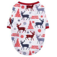HKM-786707 Cozy Cotton Christmas Pet Clothes for Cats - Snowman, Santa, Elk, Gingerbread & More