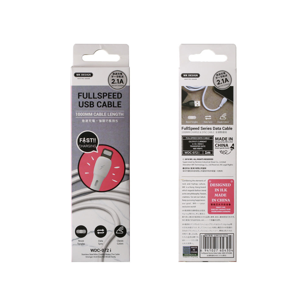 HKM-786771 1 Meter Fast Charging USB Cable with Single Connector for Universal Devices