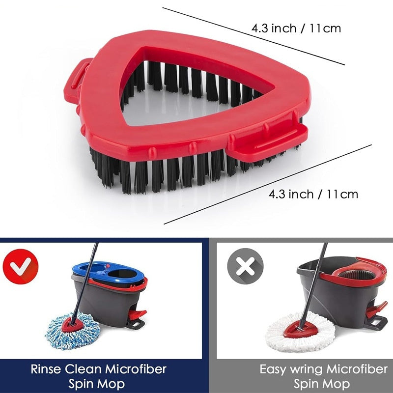 HKM-786899 Triangular Nylon Cleaning Brush Replacement Head - Durable PP Material