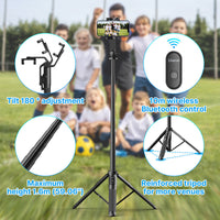 HKM-786963 10M Wireless Bluetooth Selfie Stick with 1.5m Vertical Tripod for Smartphones