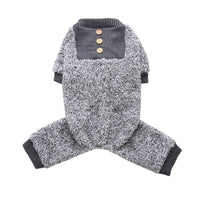 HKM-786963 Cozy Winter Thermal Pajamas with Zebra Stripes for Pets in Gray and Penguin Designs