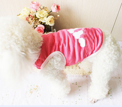 HKM-787027 Casual Vest for Pets in Blue, Pink, and Gray - Polyester Fabric, Sizes XS to XXL