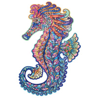 HKM-787091 Irregular Wooden Seahorse-Shaped Three-Dimensional Puzzle for Ages 15-35