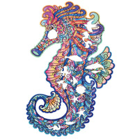 HKM-787091 Irregular Wooden Seahorse-Shaped Three-Dimensional Puzzle for Ages 15-35