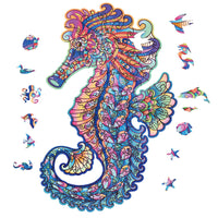 HKM-787091 Irregular Wooden Seahorse-Shaped Three-Dimensional Puzzle for Ages 15-35