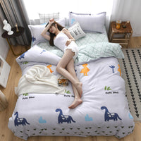 HKM-787155 Cashmere Cotton Flower Print Bedding Set - Available in Three-Piece and Four-Piece Options for Beds Up to 2.0m
