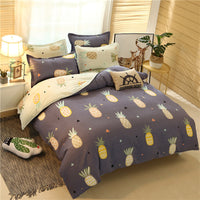 HKM-787155 Cashmere Cotton Flower Print Bedding Set - Available in Three-Piece and Four-Piece Options for Beds Up to 2.0m