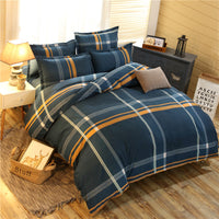 HKM-787155 Cashmere Cotton Flower Print Bedding Set - Available in Three-Piece and Four-Piece Options for Beds Up to 2.0m