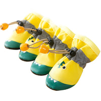HKM-787219 Crocodile-Shaped Soft Sole Shoes for Small Pets - Waterproof, Adjustable, Anti-Slip, Plush Comfort
