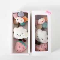 HKM-787219 Plush Cartoon Cat Stick with Bell - Interactive Strawberry Flower Toy for Pets
