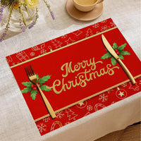 HKM-787347 Christmas Digital Printed Linen Insulation Placemat - Various Styles Available