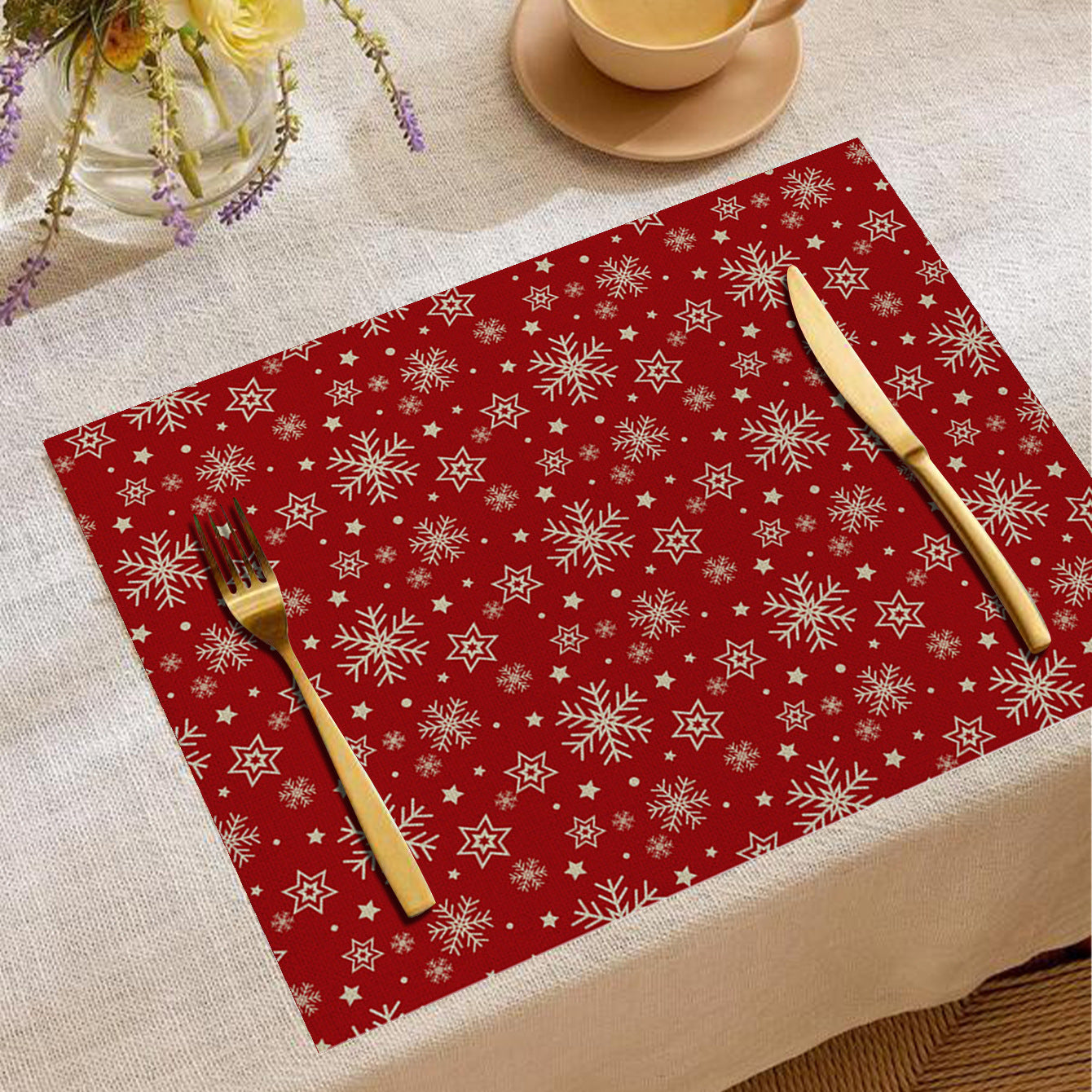 HKM-787347 Christmas Digital Printed Linen Insulation Placemat - Various Styles Available
