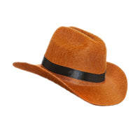 HKM-787539 Pet Cat Straw Cowboy Hat in Brown - Stylish Four Seasons Accessory