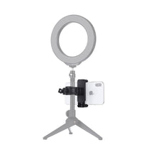 HKM-787603 Adjustable Ring Light Mobile Phone Holder with Live Support Functionality - Black