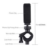 HKM-787603 Adjustable Ring Light Mobile Phone Holder with Live Support Functionality - Black