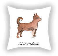 HKM-787603 Cotton and Linen Cartoon Printed Short Plush Pillow Cover - 45x45cm