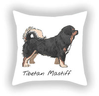 HKM-787603 Cotton and Linen Cartoon Printed Short Plush Pillow Cover - 45x45cm