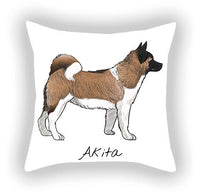 HKM-787603 Cotton and Linen Cartoon Printed Short Plush Pillow Cover - 45x45cm