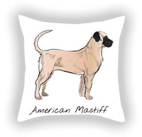 HKM-787603 Cotton and Linen Cartoon Printed Short Plush Pillow Cover - 45x45cm