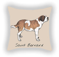 HKM-787603 Cotton and Linen Cartoon Printed Short Plush Pillow Cover - 45x45cm