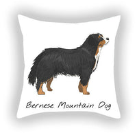 HKM-787603 Cotton and Linen Cartoon Printed Short Plush Pillow Cover - 45x45cm