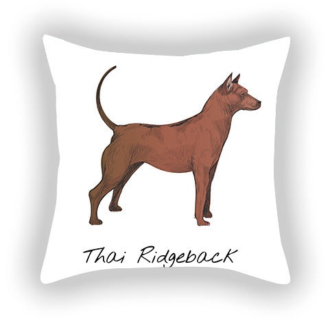 HKM-787603 Cotton and Linen Cartoon Printed Short Plush Pillow Cover - 45x45cm