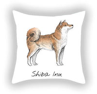 HKM-787603 Cotton and Linen Cartoon Printed Short Plush Pillow Cover - 45x45cm