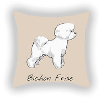 HKM-787603 Cotton and Linen Cartoon Printed Short Plush Pillow Cover - 45x45cm