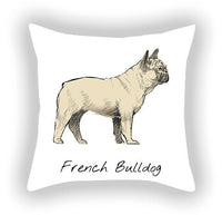 HKM-787603 Cotton and Linen Cartoon Printed Short Plush Pillow Cover - 45x45cm