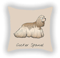 HKM-787603 Cotton and Linen Cartoon Printed Short Plush Pillow Cover - 45x45cm