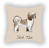 HKM-787603 Cotton and Linen Cartoon Printed Short Plush Pillow Cover - 45x45cm