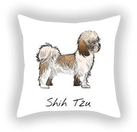 HKM-787603 Cotton and Linen Cartoon Printed Short Plush Pillow Cover - 45x45cm
