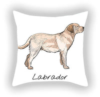 HKM-787603 Cotton and Linen Cartoon Printed Short Plush Pillow Cover - 45x45cm