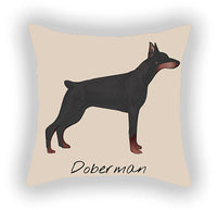 HKM-787603 Cotton and Linen Cartoon Printed Short Plush Pillow Cover - 45x45cm