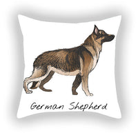 HKM-787603 Cotton and Linen Cartoon Printed Short Plush Pillow Cover - 45x45cm