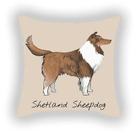 HKM-787603 Cotton and Linen Cartoon Printed Short Plush Pillow Cover - 45x45cm