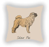 HKM-787603 Cotton and Linen Cartoon Printed Short Plush Pillow Cover - 45x45cm