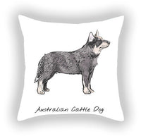 HKM-787603 Cotton and Linen Cartoon Printed Short Plush Pillow Cover - 45x45cm