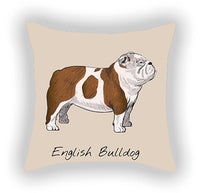 HKM-787603 Cotton and Linen Cartoon Printed Short Plush Pillow Cover - 45x45cm
