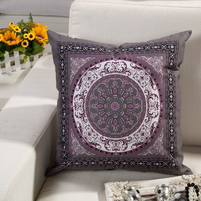 HKM-787667 European Classical Plant Velvet Cushion with PP Cotton Filling - 45x45cm