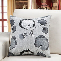 HKM-787667 European Classical Plant Velvet Cushion with PP Cotton Filling - 45x45cm