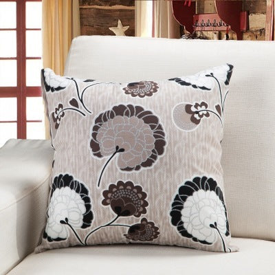 HKM-787667 European Classical Plant Velvet Cushion with PP Cotton Filling - 45x45cm