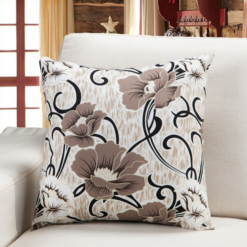 HKM-787667 European Classical Plant Velvet Cushion with PP Cotton Filling - 45x45cm