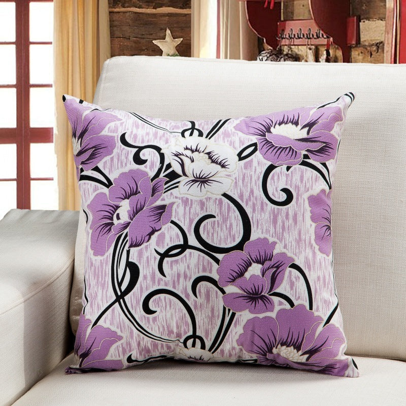 HKM-787667 European Classical Plant Velvet Cushion with PP Cotton Filling - 45x45cm